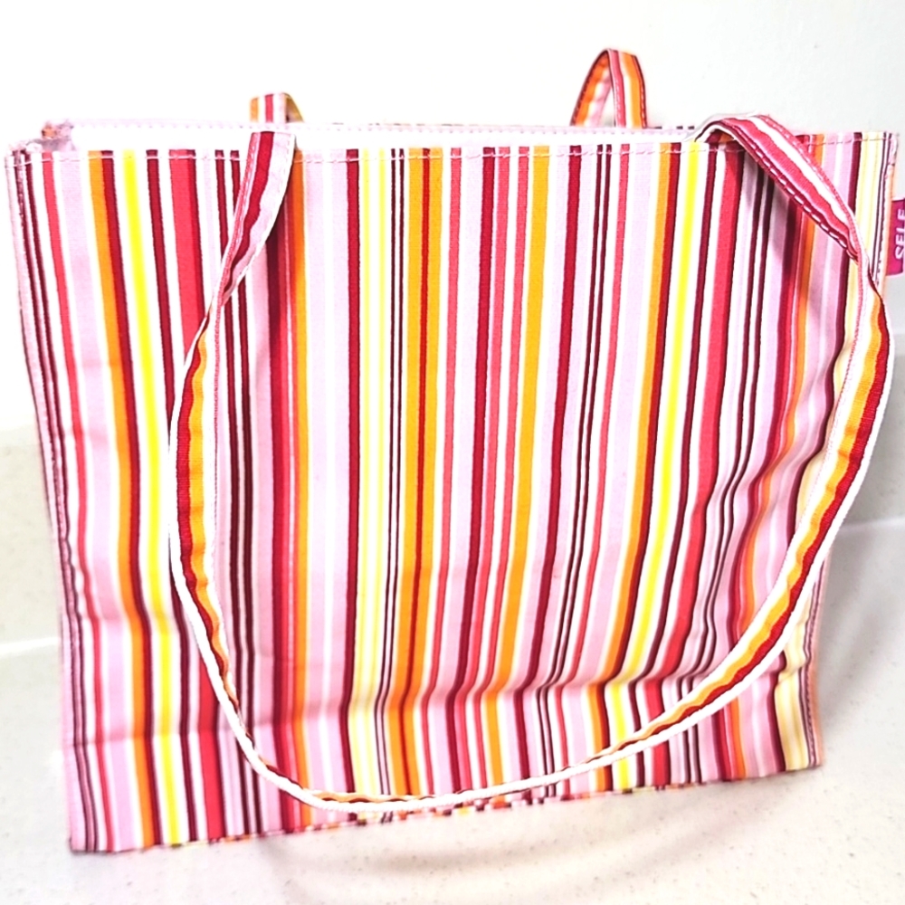 SELF Vibrant Stripped Tote Bag
